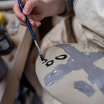 Rebecca Perry at work. Yorkshire Artspace 2020